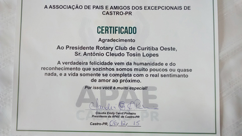 Rotary Club de Curitiba Oeste | Distrito 4730